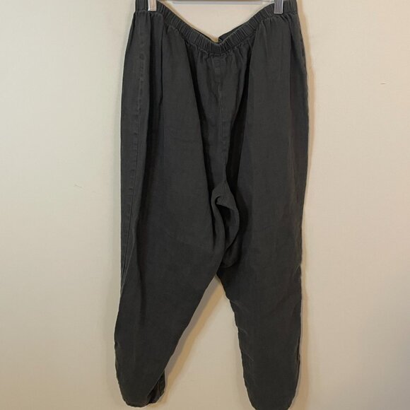 Flax 100% Linen High Rise Pull On Lagenlook Pants M - Picture 4 of 11